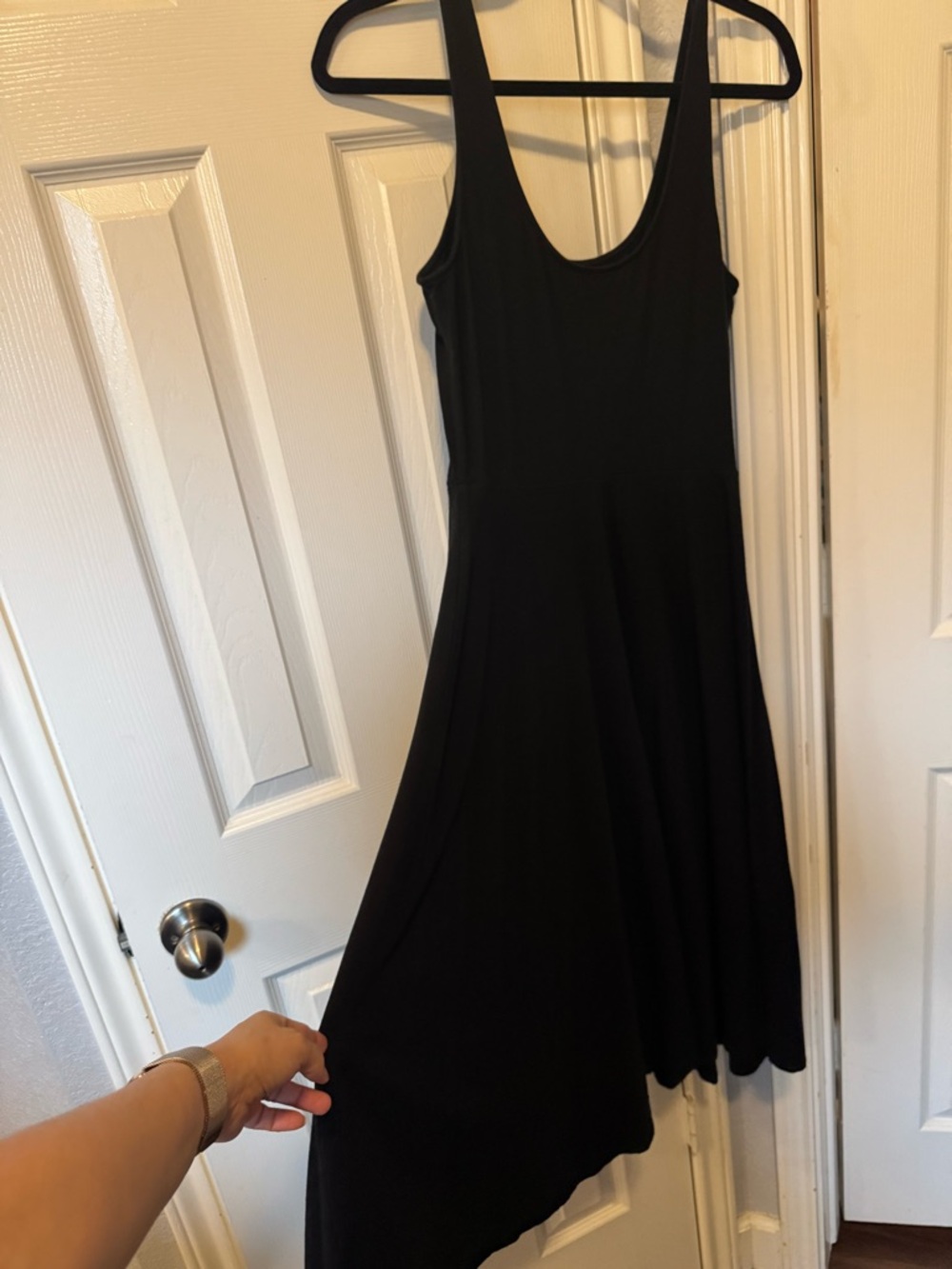 a new day Black Asymmetrical Scoop Neck Dress